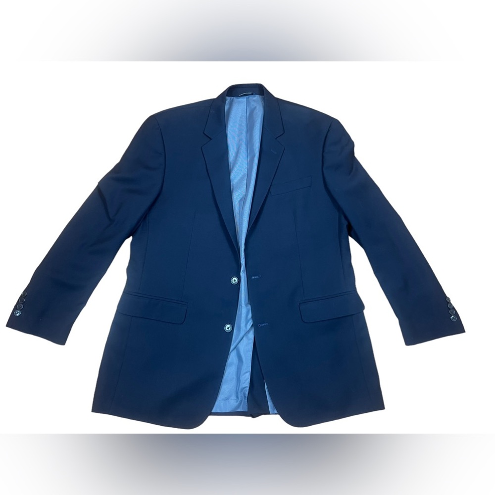 Men's Sport Coat Croft & Barrow 42L Jacket Blazer Navy Blue Classic Fit